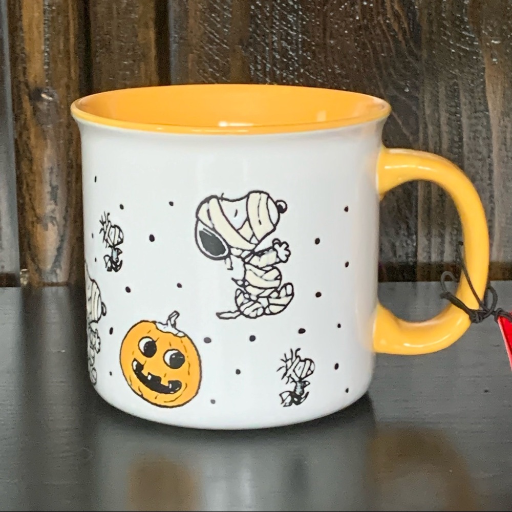 Peanuts Snoopy & Woodstock Halloween Mug - Mummies Jack O’ Lantern